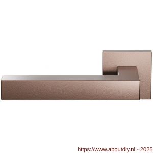 GPF Bouwbeslag Anastasius 1302.A2 L Zaki+ deurkruk gatdeel op vierkant rozet linkswijzend Bronze blend - A21010032 - afbeelding 1