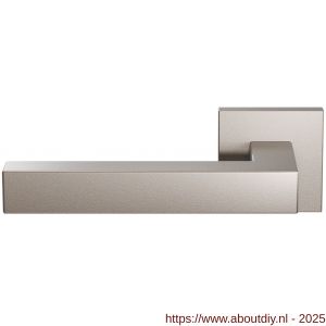 GPF Bouwbeslag Anastasius 1302.A3-02 L Zaki+ deurkruk gatdeel met vierkante rozet linkswijzend Mocca blend - A21010034 - afbeelding 1