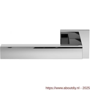 GPF Bouwbeslag RVS 1302.49-02L Zaki+ deurkurk gatdeel linkswijzend op vierkant rozet RVS gepolijst - A21013830 - afbeelding 1