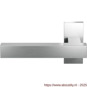 GPF Bouwbeslag RVS 1307.09-01L GPF1307.01L Toro+ deurkruk gatdeel op rechthoekige rozet RVS 70x32x10 mm linkswijzend RVS geborsteld - A21010038 - afbeelding 1