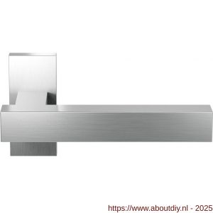 GPF Bouwbeslag RVS 1307.09-01R GPF1307.01R Toro+ deurkruk gatdeel op rechthoekige rozet RVS 70x32x10 mm rechtswijzend RVS geborsteld - A21010039 - afbeelding 1