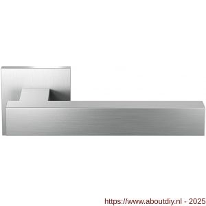 GPF Bouwbeslag RVS 1307.09-02R GPF1307.02R Toro+ deurkruk gatdeel op vierkant rozet RVS 50x50x8 mm rechtswijzend RVS geborsteld - A21010041 - afbeelding 1