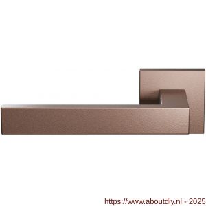 GPF Bouwbeslag Anastasius 1308.A2-02L Zika deurkruk linkswijzend op vierkant rozet 50x50x8 mm Bronze blend - A21016578 - afbeelding 1
