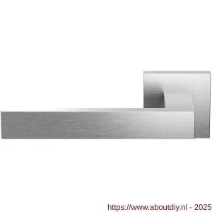 GPF Bouwbeslag RVS 1308.09-02L Zika deurkruk gatdeel linkswijzend op vierkant rozet 50x50x8 mm RVS geborsteld - A21013835 - afbeelding 1