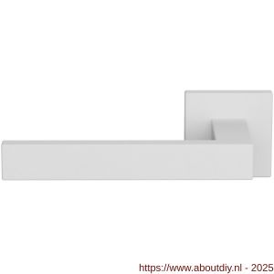 GPF Bouwbeslag ZwartWit 1308.62-02L Zika deurkruk linkswijzend op vierkant rozet 50x50x8 mm wit - A21016574 - afbeelding 1