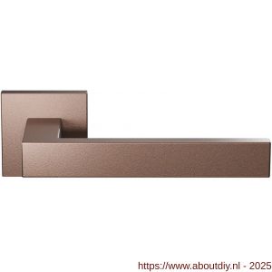 GPF Bouwbeslag Anastasius 1308.A2-02R Zika deurkruk rechtswijzend op vierkant rozet 50x50x8 mm Bronze blend - A21016579 - afbeelding 1