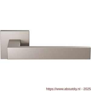 GPF Bouwbeslag Anastasius 1308.A3-02R Zika deurkruk rechtswijzend op vierkant rozet 50x50x8 mm Mocca blend - A21016581 - afbeelding 1