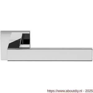 GPF Bouwbeslag RVS 1308.49-02R Zika deurkruk gatdeel rechtswijzend op vierkant rozet 50x50x8 mm RVS gepolijst - A21013841 - afbeelding 1