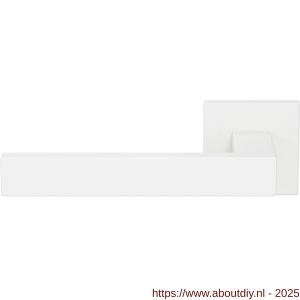 GPF Bouwbeslag ZwartWit 1308.62-02R Zika deurkruk rechtswijzend op vierkant rozet 50x50x8 mm wit - A21016575 - afbeelding 1