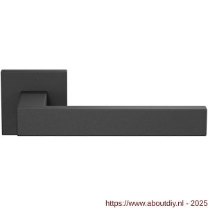 GPF Bouwbeslag ZwartWit 1308.61-02R Zika deurkruk rechtswijzend op vierkant rozet 50x50x8 mm zwart - A21016573 - afbeelding 1