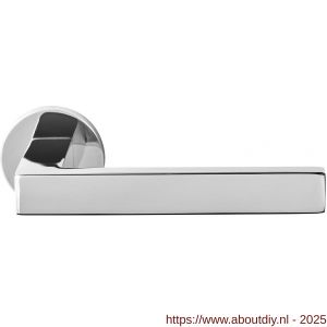 GPF Bouwbeslag RVS GPF1308.49-00 Zika deurkruk op rond rozet 50x8 mm RVS gepolijst - A21013837 - afbeelding 1