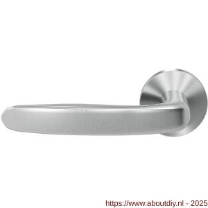 GPF Bouwbeslag RVS 1310.09-00L/R taka deurkruk gatdeel op rond rozet RVS 50x8 mm links-rechtswijzend RVS geborsteld - A21010042 - afbeelding 1