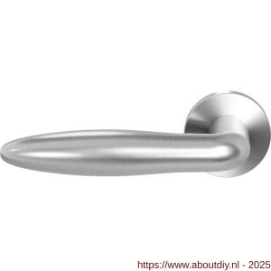 GPF Bouwbeslag RVS 1315.09-00L/R GPF1315.00L/R Pepe deurkruk gatdeel op rond rozet RVS 50x8 mm links-rechtswijzend RVS geborsteld - A21010043 - afbeelding 1
