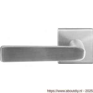 GPF Bouwbeslag RVS 1325.09-02L GPF1325.02L Kume deurkruk gatdeel op vierkant rozet 50x50x8 mm linkswijzend RVS geborsteld - A21010051 - afbeelding 1