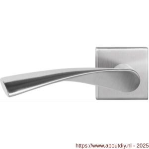 GPF Bouwbeslag RVS 1340.09-02L GPF1340.02L Kino deurkruk gatdeel op vierkant rozet RVS 50x50x8 mm linkswijzend RVS geborsteld - A21010057 - afbeelding 1