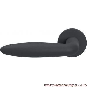 GPF Bouwbeslag Entree 135VRASL Sigaar model deurkruk gatdeel op rozet 53x6,5 mm linkswijzend antraciet - A21010067 - afbeelding 1