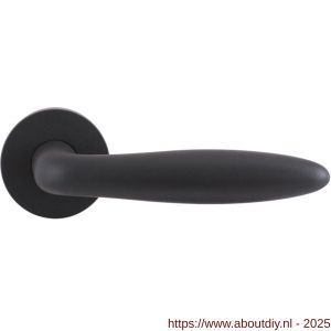 GPF Bouwbeslag Entree 135VRASR Sigaar model deurkruk gatdeel op rozet 53x6,5 mm rechtswijzend antraciet - A21010068 - afbeelding 1