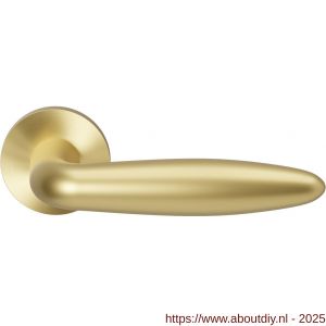 GPF Bouwbeslag Entree GPF135VRP4 Sigaar model deurkruk op rozet 53x6 mm PVD mat messing - A21009214 - afbeelding 1