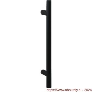 GPF Bouwbeslag ZwartWit 8646.61 deurgreep GPF16 16x198/128 mm zwart met enkel- en dubbelzijdige bevestiging - A21008514 - afbeelding 1