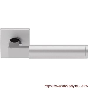 GPF Bouwbeslag RVS 2080.49/09-02L/R GPF2080.02L/R Kuri Duo deurkruk gatdeel op vierkant rozet 50x50x8 mm links-rechtswijzend RVS gepolijst-RVS geborsteld - A21013857 - afbeelding 1
