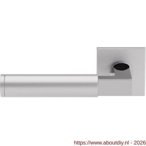 GPF Bouwbeslag RVS GPF2080.02L/R Kuri Duo deurkruk gatdeel op vierkant rozet geborsteld 50x50x8 mm links-rechtswijzend RVS gepolijst - A21013856 - afbeelding 1