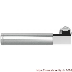 GPF Bouwbeslag RVS GPF2080L/R Kuri Duo deurkruk gatdeel links-rechtswijzend RVS gepolijst-RVS geborsteld - A21002651 - afbeelding 1