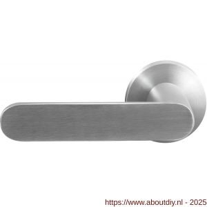 GPF Bouwbeslag RVS 2095.09/49-00L/R GPF2095.00L/R Knipo deurkruk gatdeel op rond rozet 50x8 mm links-rechtswijzend RVS geborsteld-RVS gepolijst - A21013859 - afbeelding 1