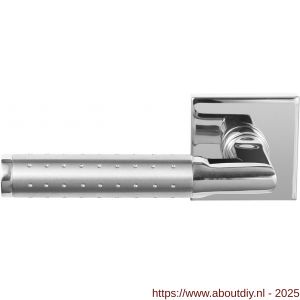 GPF Bouwbeslag RVS 3010.49/09-02L/R GPF3010.02L/R Taura Duo deurkruk gatdeel op vierkant rozet 50x50x8 mm links-rechtswijzend RVS gepolijst-RVS geborsteld - A21013869 - afbeelding 1