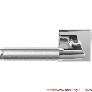 GPF Bouwbeslag RVS GPF3010.02L/R Taura Duo deurkruk gatdeel op vierkant rozet 50x50x8 mm links-rechtswijzend RVS gepolijst - A21013869 - afbeelding 1