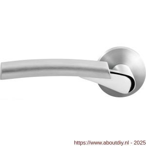 GPF Bouwbeslag RVS 3030.09/49-00L GPF3030.00L Hine deurkruk gatdeel op rond rozet 50x8 mm linkswijzend RVS geborsteld-RVS gepolijst - A21013883 - afbeelding 1