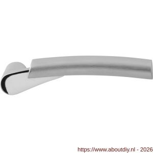 GPF Bouwbeslag RVS GPF3030R Hine Duo deurkruk gatdeel rechtswijzend RVS gepolijst-RVS geborsteld - A21002666 - afbeelding 1