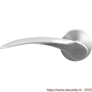 GPF Bouwbeslag RVS 3035.09-00L GPF3035.00L Kai deurkruk gatdeel op rond rozet RVS 50x8 mm linkswijzend RVS geborsteld - A21010087 - afbeelding 1
