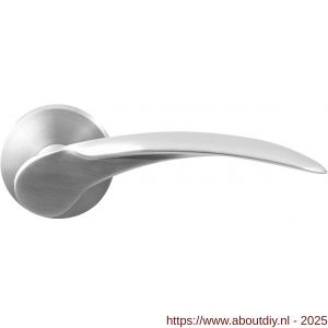 GPF Bouwbeslag RVS GPF3035.00R Kai deurkruk gatdeel op rond rozet 50x8 mm rechtswijzend RVS geborsteld - A21010088 - afbeelding 1