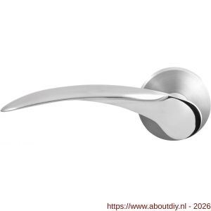 GPF Bouwbeslag RVS GPF3037.00L Kai duo deurkruk gatdeel op rond rozet 50x8 mm linkswijzend RVS geborsteld - A21013889 - afbeelding 1