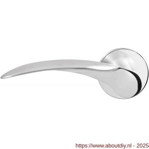 GPF Bouwbeslag RVS 3037.49/09-00L GPF3037.00L Kai Duo deurkruk gatdeel op rond rozet 50x8 mm linkswijzend RVS gepolijst-RVS geborsteld - A21013892 - afbeelding 1