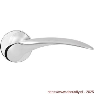 GPF Bouwbeslag RVS GPF3037.00R Kai duo deurkruk gatdeel op rond rozet 50x8 mm rechtswijzend RVS gepolijst - A21013893 - afbeelding 1