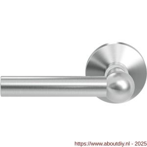 GPF Bouwbeslag RVS 3040.09-00L/R GPF3040.00L/R Hipi deurkruk gatdeel op rond rozet RVS 50x8 mm links-rechtswijzend RVS geborsteld - A21010089 - afbeelding 1