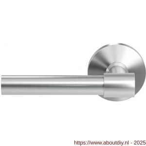 GPF Bouwbeslag RVS 3041.09-00L/R GPF3041.00L/R Hipi Deux deurkruk gatdeel op rond rozet RVS 50x8 mm links-rechtswijzend RVS geborsteld - A21010091 - afbeelding 1