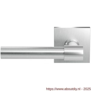 GPF Bouwbeslag RVS 3041.09-02L GPF3041.02L Hipi Deux deurkruk gatdeel op vierkant rozet RVS 50x50x8 mm linkswijzend RVS geborsteld - A21010092 - afbeelding 1