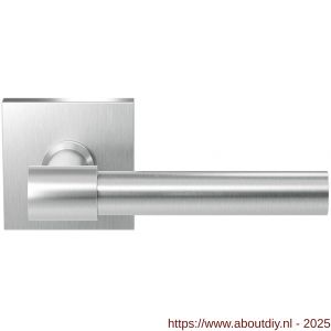 GPF Bouwbeslag RVS 3041.09-02R GPF3041.02R Hipi Deux deurkruk gatdeel op vierkant rozet RVS 50x50x8 mm rechtswijzend RVS geborsteld - A21010093 - afbeelding 1