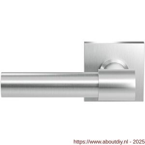 GPF Bouwbeslag RVS 3042.09-02L GPF3042.02L Hipi Deux+ deurkruk gatdeel op vierkant rozet RVS 50x50x8 mm linkswijzend RVS geborsteld - A21010103 - afbeelding 1