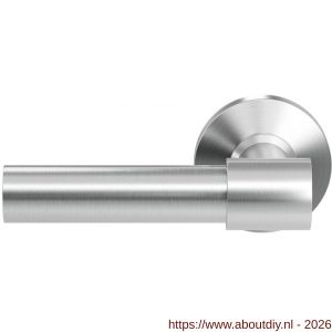 GPF Bouwbeslag RVS GPF3042.09-00L/R Hipi Deux+ deurkruk gatdeel op rond rozet RVS 50x8 mm links-rechtswijzend RVS geborsteld - A21010102 - afbeelding 1