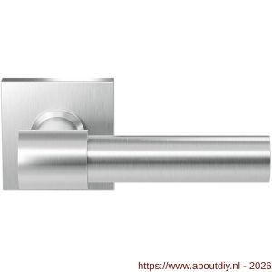 GPF Bouwbeslag RVS GPF3042.02R Hipi Deux+ deurkruk gatdeel op vierkant rozet 50x50x8 mm rechtswijzend RVS geborsteld - A21010104 - afbeelding 1