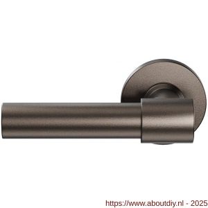 GPF Bouwbeslag Anastasius 3042.A1-00 L/R Hipi Deux+ deurkruk gatdeel 105,5 mm op rond rozet links-rechtswijzend Dark blend - A21010105 - afbeelding 1