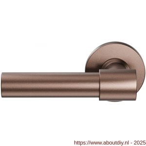 GPF Bouwbeslag Anastasius 3042.A2-00 L/R Hipi Deux+ deurkruk gatdeel 105,5 mm op rond rozet links-rechtswijzend Bronze blend - A21010106 - afbeelding 1
