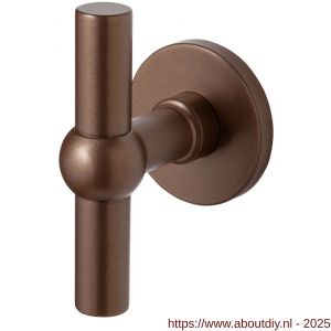 GPF Bouwbeslag Anastasius 3045.A2-05 GPF3045.A2 Hipi kruisknop op rond rozet 50x6 mm vast met knopvastzetter Bronze blend - A21013904 - afbeelding 1