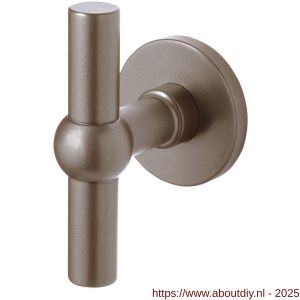 GPF Bouwbeslag Anastasius 3045.A3-05 GPF3045.A3 Hipi kruisknop op rond rozet 50x6 mm vast met knopvastzetter Mocca blend - A21013905 - afbeelding 1