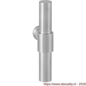 GPF Bouwbeslag RVS GPF3046L/R Hipi Deux kruiskruk gatdeel 103 mm links-rechtswijzend RVS geborsteld - A21008034 - afbeelding 1