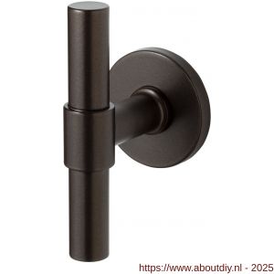 GPF Bouwbeslag Anastasius 3046.A1-05 Hipi Deux kruisknop vast met knopvastzetter 103 mm op rond rozet Dark blend - A21013908 - afbeelding 1