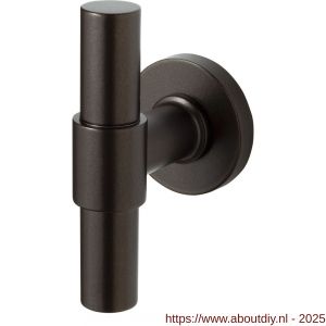 GPF Bouwbeslag Anastasius 3047.A1-00 Hipi Deux+ kruisknop vast met knopvastzetter 105,5 mm op rond rozet 50x8 mm Dark blend - A21013913 - afbeelding 1
